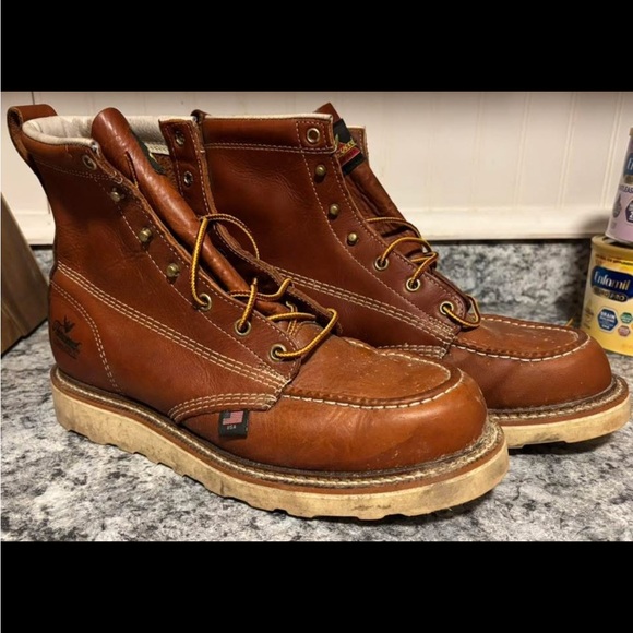 Men's Brown Leather Cowboy Boots - Picture 1 of 1
